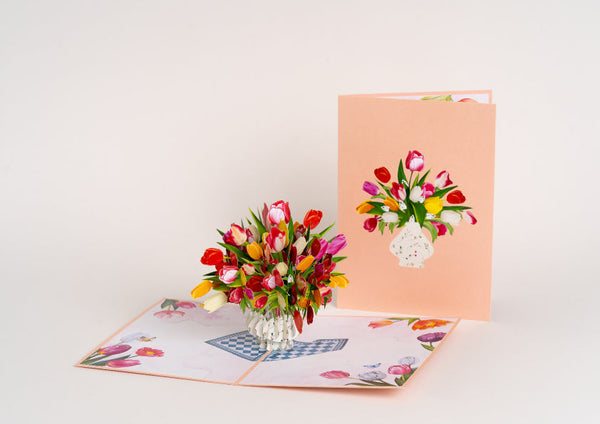 POP Card Para Ella ramo tulipanes