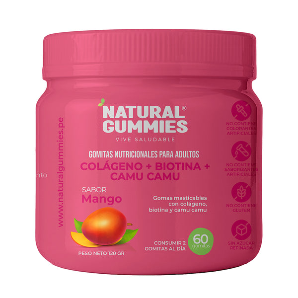GOMAS COLAGENO BIOTINA Y CAMU CAMU