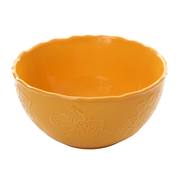 JUEGO DE 3 BOWLS DE CERAMICA MARCA PIONEER WOMAN COLECCIÓN FLORAL BURSTS