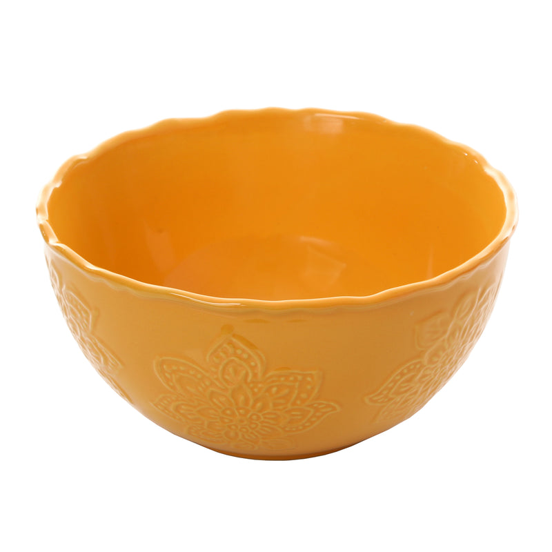 JUEGO DE 3 BOWLS DE CERAMICA MARCA PIONEER WOMAN COLECCIÓN FLORAL BURSTS
