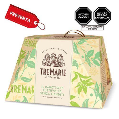 PRE VENTA Panettone Milanese senza Canditi (sin fruta confitada) / Tuttuvetta