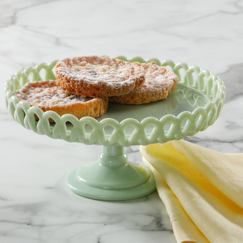 SOPORTE PARA TORTA DE VIDRIO DE 21.5 CM X 10.8 CM MARCA MARTHA STEWART COLECCIÓN HIGHBROOK