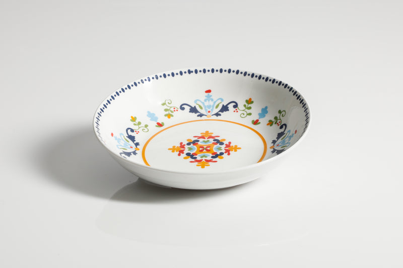JUEGO DE 5 PLATOS PARA PASTA DE CERAMICA MARCA GIBSON HOME CIOLECCION TIJUANA