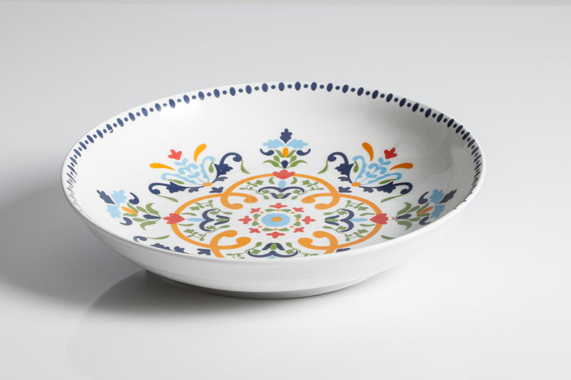 JUEGO DE 5 PLATOS PARA PASTA DE CERAMICA MARCA GIBSON HOME CIOLECCION TIJUANA