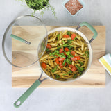 SARTEN CON TAPA DE 4.3 LITROS DE ALUMINIO MARCA MARTHA STEWART EVERYDAY COLECCIÓN CHARLEMONT