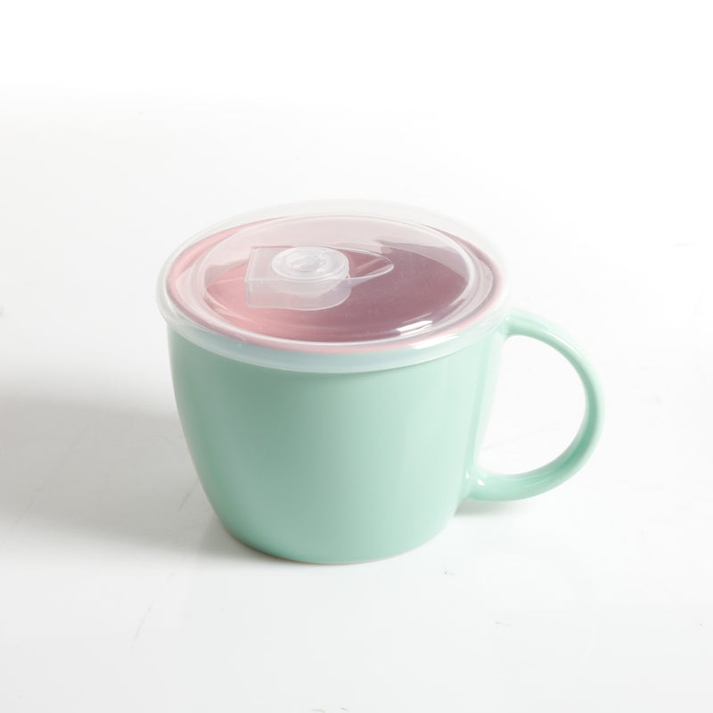 CONTENEDOR PARA SOPA DE 25 OZ CON TAPA DE CERAMICA MARCA GIBSON HOME COLECCIÓN ON THE GO