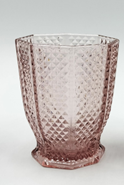 VASO DE VIDRIO DE 10.5 ONZAS ROSADO MARCA MARTHA STEWART EVERYDAY