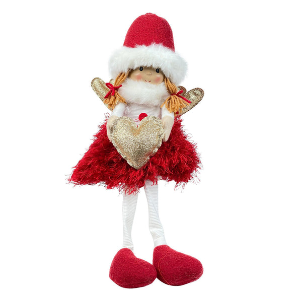 Muñeca Santa Blaco/Rojo 18X12X41 cm