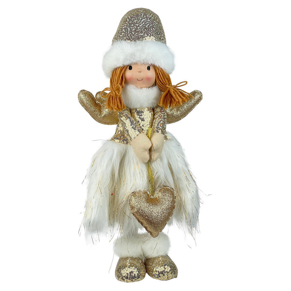 Muñeca Santa Blanco/Dorado 24X15X48 cm