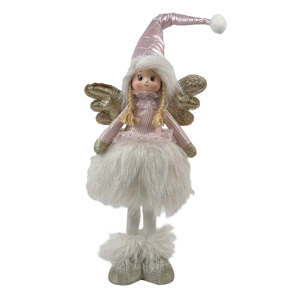 Angel Niña Noel Color Dorado/Blanco 16X10X50cm