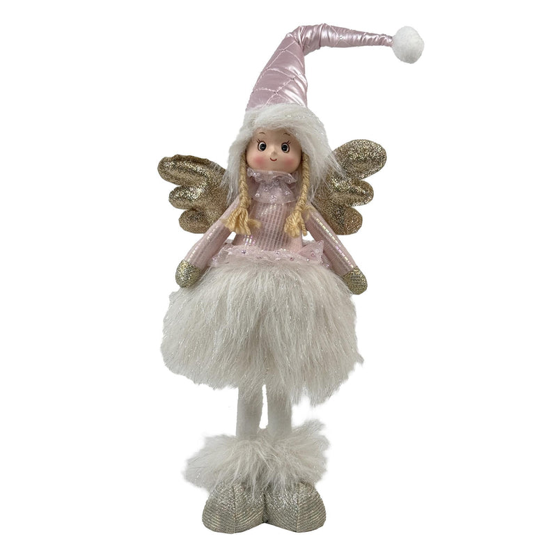 Angel Niña Noel Color Dorado/Blanco 16X10X50cm