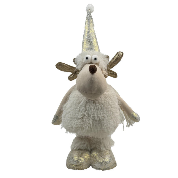 Venado Noel Colores Dorado/Blanco Poliester 45X30X115CM 27X17X86cm