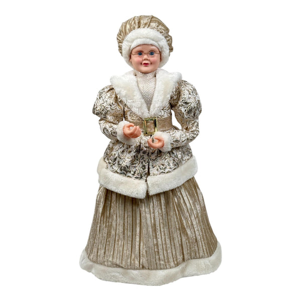 Mama Santa Vestido Plateado 28X12X61cm Poliester/Plastico