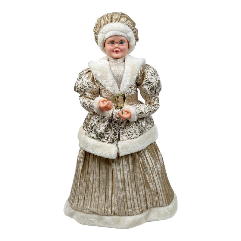 Mama Santa Vestido Plateado 28X12X61cm Poliester/Plastico