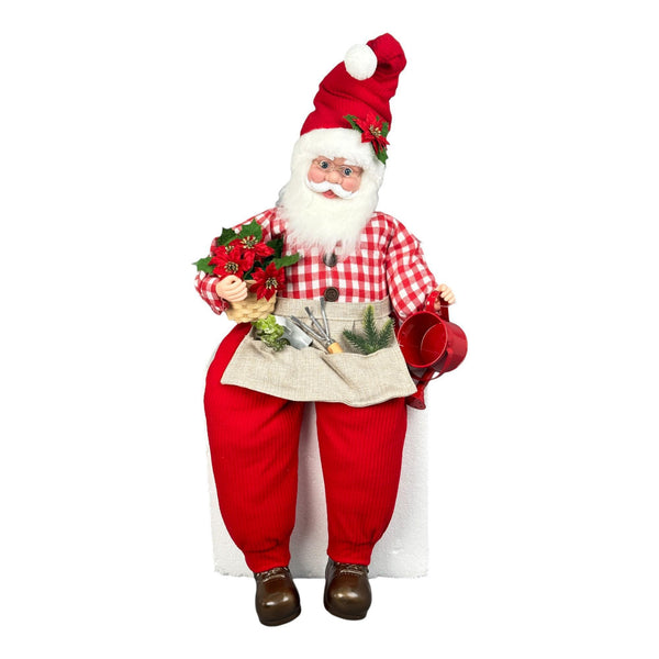 Santa Sentado Rojo C/Musica C/Movimiento 30X25X66cm Poliester/Plastico