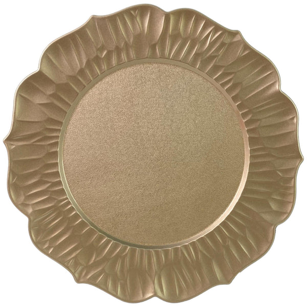 Portaplato Dorado  33X33X2cm Prolipropileno/Carbonato De Calcio