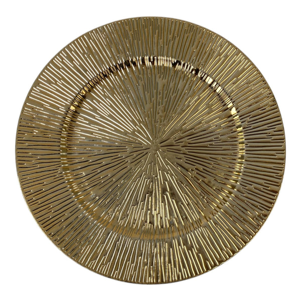 Portaplato Redondo  Dorado  33X33X2cm Plastico