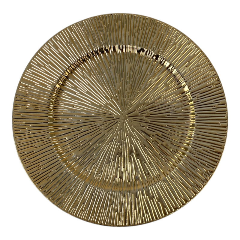 Portaplato Redondo  Dorado  33X33X2cm Plastico