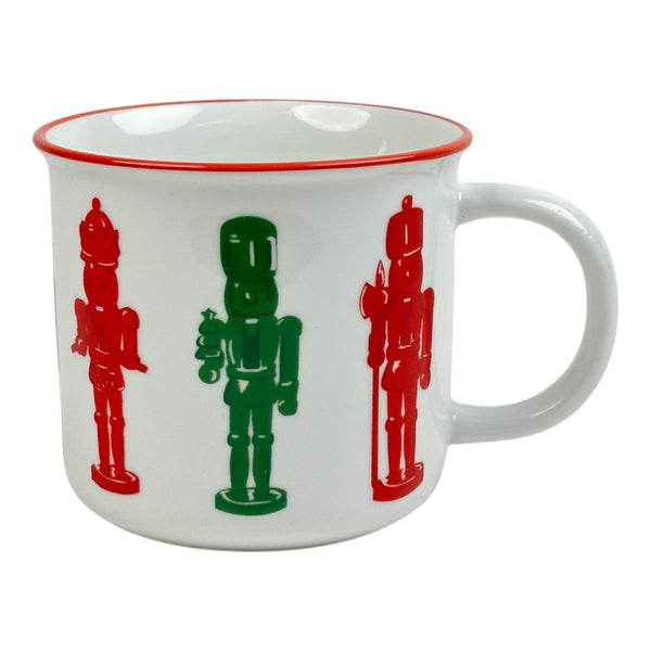 Taza Blanca Deco Cascanueces12OZ 12ML 9.6X9.6X9cm Ceramica
