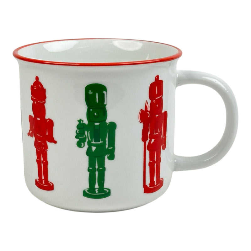 Taza Blanca Deco Cascanueces12OZ 12ML 9.6X9.6X9cm Ceramica