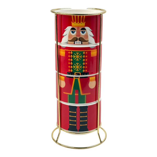 Jg Tazas Rojas Deco Navidad10OZ 4pzas10ml 11.8X11.8X25.2cm Ceramica