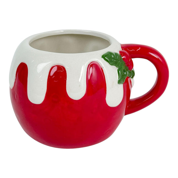 Taza Roja Deco Navidad 500ml 14.5X11X9cm Dolomita