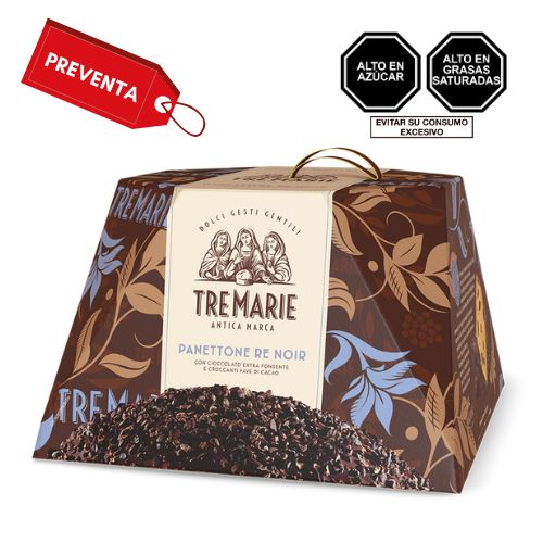 PRE VENTA Panettone Re Noir al Cioccolato Extra Fondente