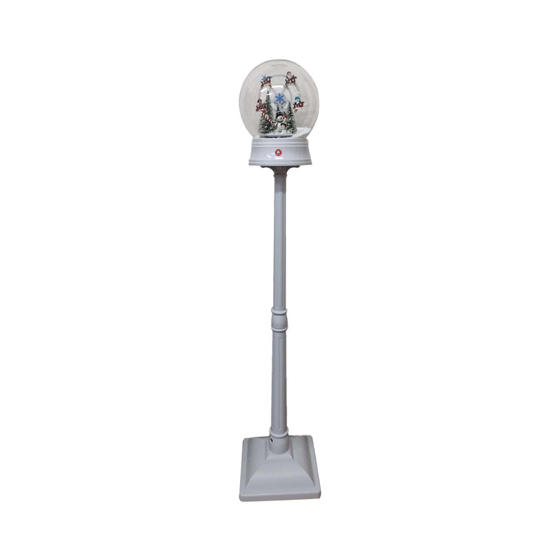 Faro Plateado C/Luz/Musica A/Bateria 3 32X32X153cm Plastico/Poliresina