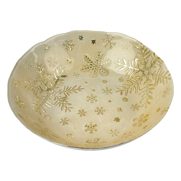 Plato Dorado 30.50X30.50X7.50cm Vidrio