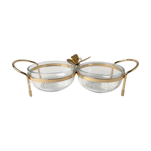 Centro De Mesa Deco Navidad15X29.5X7.5cm Metal/Vidrio