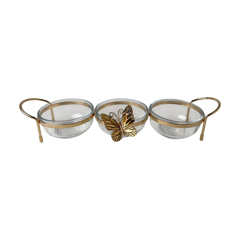 Centro De Mesa Deco Navidad 15X41X9.5cm Metal/Vidrio
