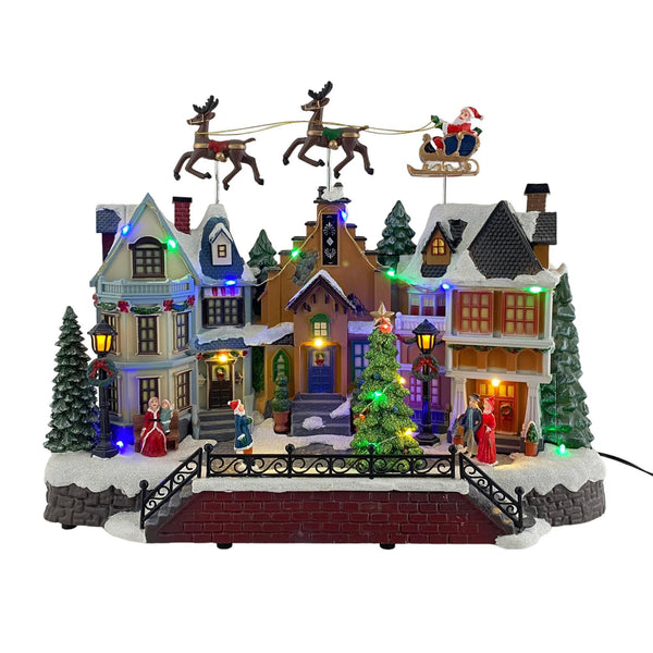 Villa Navidad Con Luz y Música