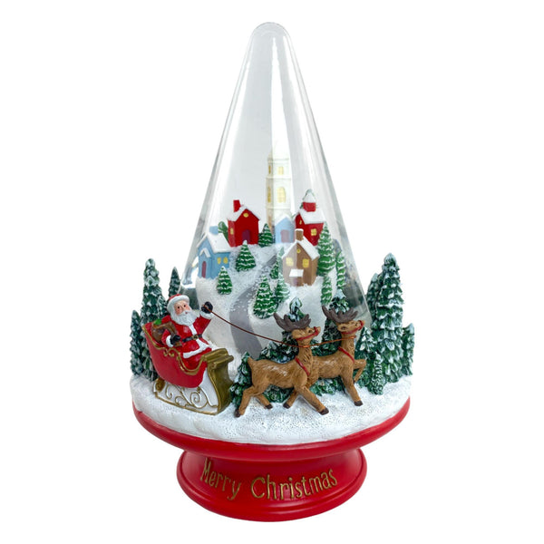 Bola D/Nieve Deco Navidad C/MUS Poliresina/Agua
