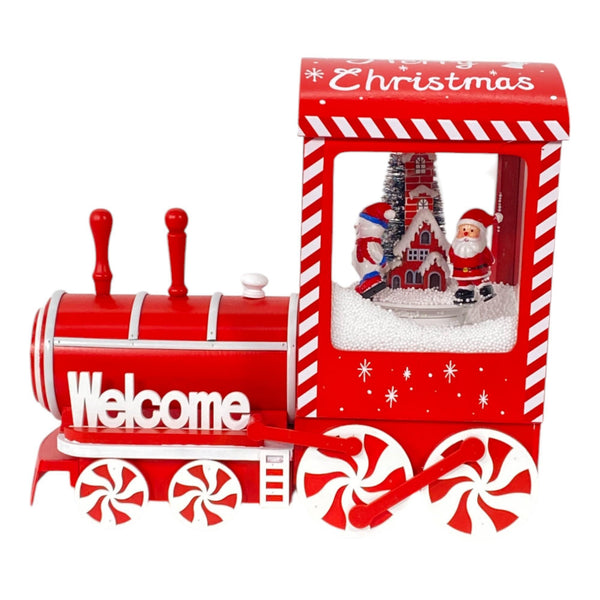Tren Rojo Navideño C/Luz C/Mus C/Mov 45X21X38cm Plastico