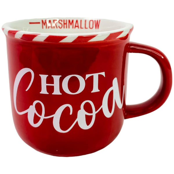 Taza Roja Deco Hot Cocoa 13.5X10X9.5 cm Dolomita