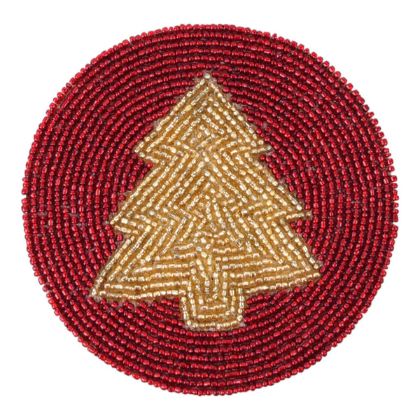 Portavasos Decor Arbol De Navidad 4 Surt 10X1X10cm Vidrio/Tela