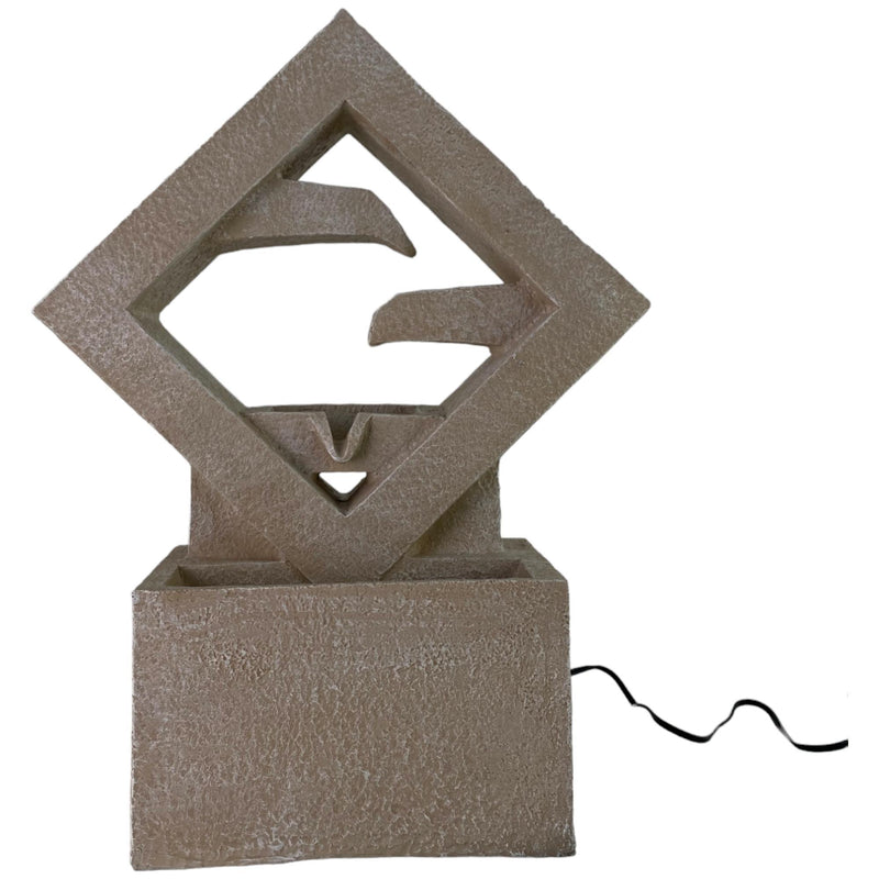 Fuente Minimalista Color Piedra C/Luz 38.5X14.5X50cm