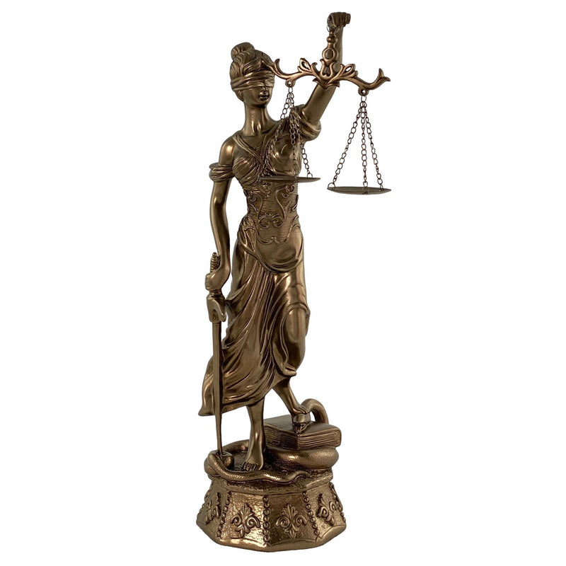 Dama De La Justicia Color Bronce 15.5X20X48cm