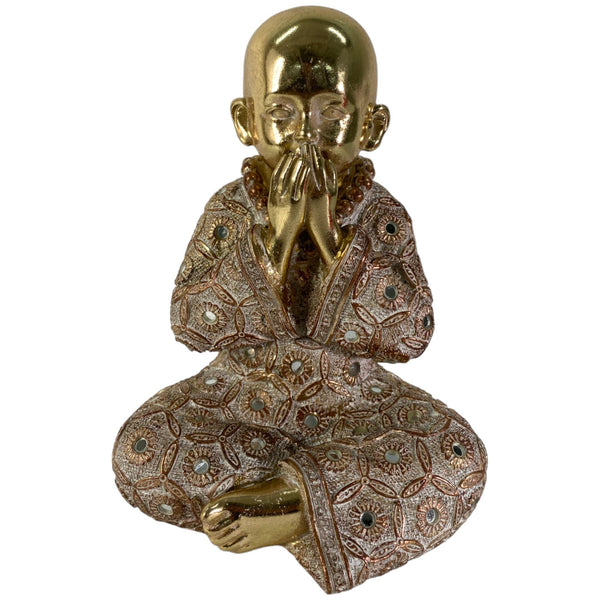 Monje No Hablo Color Bronce 16X12.5X21.5cm
