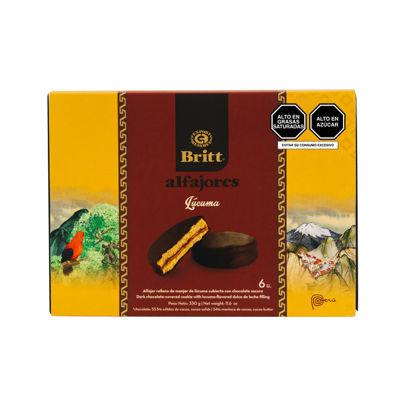 ALFAJOR RELLENO CJ X 6UND BRITT, SURTIDO