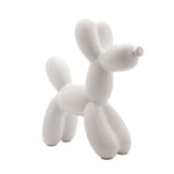 Figura alcancia perro de ceramica color blanco 12 p