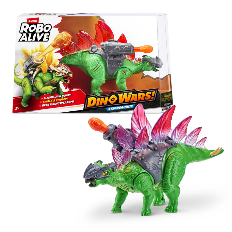 DINOSAURIO ESTEGOSAURIO CON LUCES Y SONIDO ROBO ALIVE