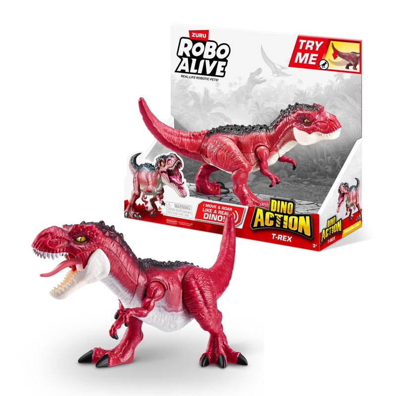 DINOSAURIO T-REX CON SONIDO ROBO ALIVE
