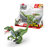 DINOSAURIO RAPTOR CON SONIDO ROBO ALIVE