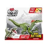 DINOSAURIO RAPTOR CON SONIDO ROBO ALIVE