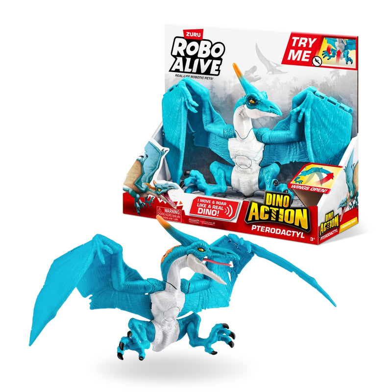 DINOSAURIO PTERODACTILO CON SONIDO ROBO ALIVE