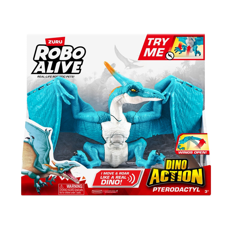 DINOSAURIO PTERODACTILO CON SONIDO ROBO ALIVE