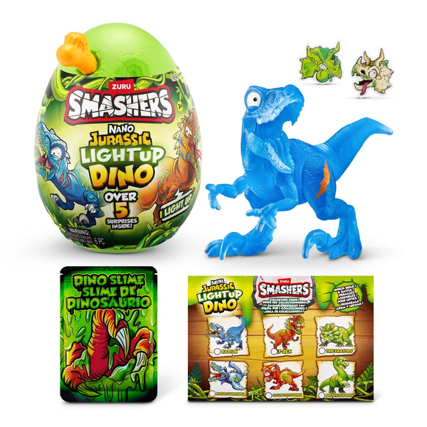 DINO JURASICO LUMINOSO SORPRESA SMASHERS