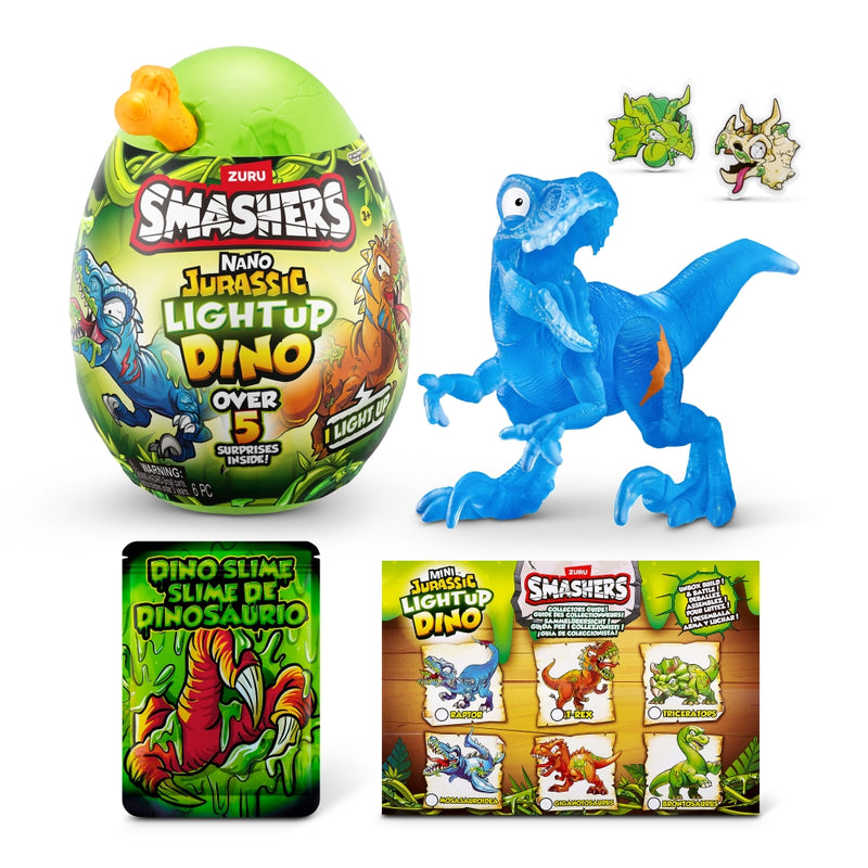 DINO JURASICO LUMINOSO SORPRESA SMASHERS