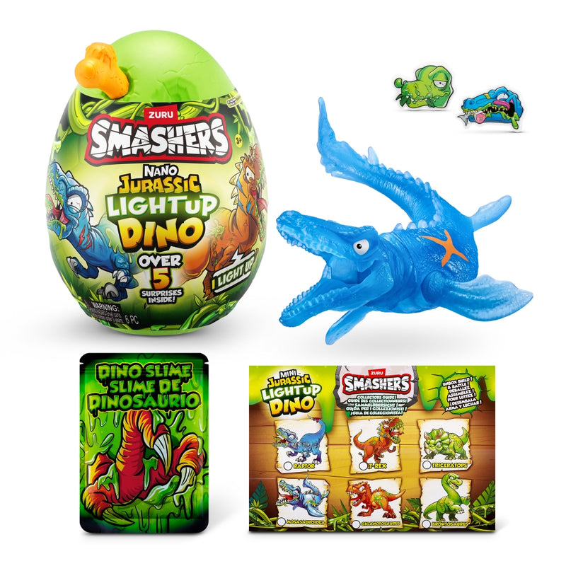DINO JURASICO LUMINOSO SORPRESA SMASHERS